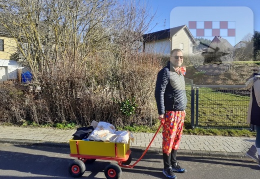 Eiersammeln in der Gemeinde Schmißberg an Rosenmontag Februar 2023 2.JPG